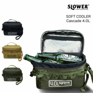 ソフトクーラー SLOWER SOFT COOLER Cascade 4.0L クーラーバッグ キャンプ アウトドア BBQ 360ml缶 500mlペットボトル　