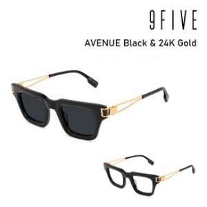 サングラス 9five ナインファイブ AVENUE Black & 24K Gold アベニュー スクエアフレーム スケート HIP HOP界やNBAからも支持