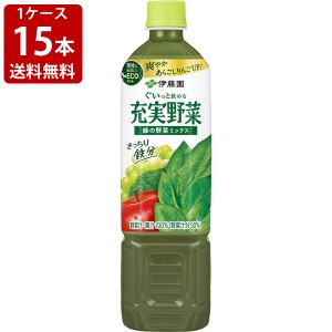 送料無料　伊藤園　充実野菜　緑の野菜ミックス　740mlペットボトル（1ケース/15本入り） （北海道・沖縄＋890円）