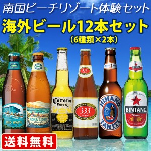 送料無料　南国ビーチリゾート体験セット　海外ビール6種類　12本セット　（北海道・沖縄＋890円）