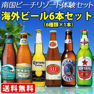 送料無料　南国ビーチリゾート体験セット　海外ビール　6本セット　（北海道・沖縄＋890円）