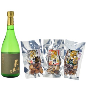 送料無料　日本酒＆ホルモン揚げセット　月山　特別純米　720ml×1本　選べる広島名物ホルモン揚げ3個セット（北海道・沖縄＋890円）