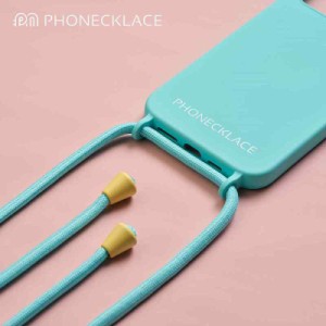 クロスボディストラップ&ケース 「ミント」ロープネックストラップ付き シリコンケース for iPhone 13 mini / 13 / 13 Pro / 13 Pro Max