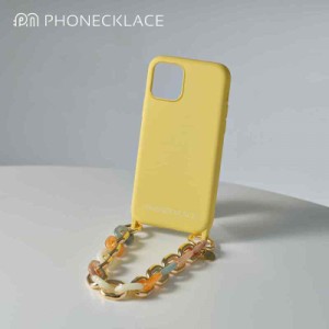 ストラップ&ケース ハンドチェーンストラップ付き 「イエロー」 シリコンケース for iPhone 13 / 13 Pro / 13 Pro Max PHONECKLACE ショ