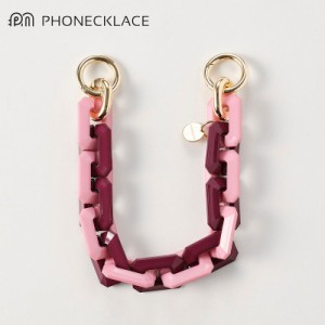 PHONECKLACE ハンドチェーンストラップ コンビ スマホiPhone用 ショットトラップ ショート 手首 外出 韓国 女性 プレゼント ギフト おす