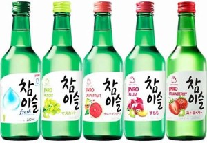 焼酎 リキュール 韓国焼酎 チャミスル 飲み比べセット 360ml×5本 fresh マスカット グレープフルーツ すもも ストロベリー 眞露 送料無