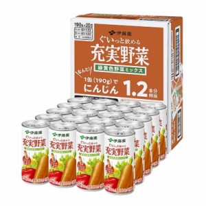 野菜ジュース ミックスジュース 伊藤園 充実野菜 緑黄色野菜ミックス 190g缶 20本入 1ケース単位 伊藤園