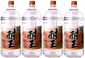 ギフト プレゼント クリスマス 父の日 家飲み 焼酎 芋焼酎 さつま酎王 25度 4Lペットボトル 4本 鹿児島県 萬世酒造