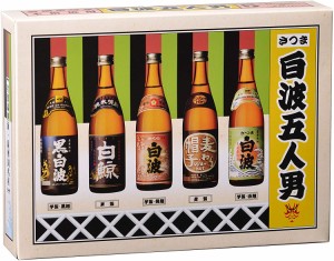 ギフト プレゼント 母の日 家飲み さつま白波  白波五人男 100mlx5本セット 飲み比べセット 芋焼酎 25度 鹿児島県 薩摩酒造