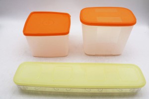 新品未使用 タッパーウェア ポケットメイト オレンジ/クリアメイトロング#1 黄色/角型ケース 中 オレンジ セット 