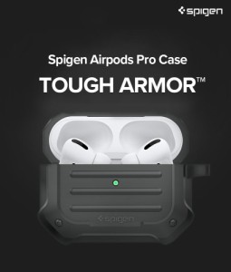 Airpods Pro2 ケース Airpods Proケース タフ・アーマー シュピゲン カラビナ リング 付き 落下防止 airpods pro 第2世代 耐衝撃 汗 水 