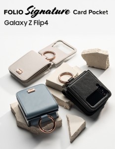 Galaxy Z Flip4 ケース ショルダーストラップ付き カードポケット PUレザー SC-54C SCG17 手帳型ケース レンズ保護 Galaxy Z Flip4 5G 落