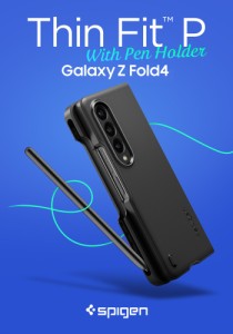 Galaxy Z Fold4 ケース Galaxy Z Fold4 5G ケース ペンホルダー付き シンフィット シュピゲン 2重構造 マット仕上げ 落下防止 レンズ保護