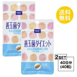 DHC 善玉菌ダイエット 20日分×2パック （40粒） ディーエイチシー サプリメント ビフィズス菌 ラクチュロース 健康食品 粒タイプ