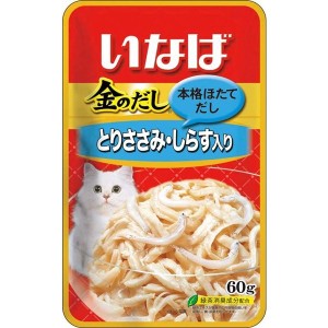 金のだし Ｐ ささみ・しらす入り  40g 48セットペットフード ねこ エサ ササミ 鶏肉 シラス ほたて ホタテ 魚介 だし キャットフード ウ