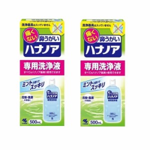 ハナノア 専用洗浄液 500ml ×2セット 鼻洗浄 鼻洗い 風邪 花粉 鼻づまり 鼻水 アレルギー 鼻炎 おすすめ 人気 小林製薬