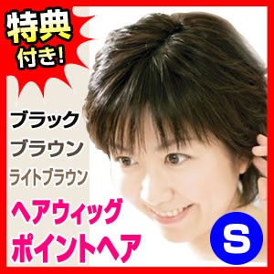 ポイントヘア Sサイズ ヘアーウィッグ 部分用かつら ポイントウィッグ ヘアピース ヘアーピース 女性用カツラ 部分カツラ 髪の