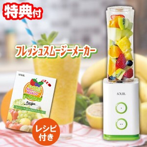 アサヒ ソレイユ フレッシュスムージーメーカー SL-38 レシピ付き ブレンダー 600ml ドリンク用アタッチメント付き そのまま飲める スム