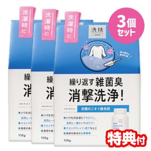 3個セット 日本製 リベルタ 洗技 衣類のニオイ除去剤 あらわざ アラワザ 洗濯物 洗濯臭 生乾き臭 ニオイ消し 臭い除去剤 無香料 柔軟剤併