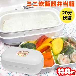 ミニ炊飯器 BWS-DSJ01 W ホワイト 20分でご飯が炊ける おかずも同時調理 炊飯器弁当箱 簡単にご飯とおかずが同時に作れる 弁当 炊飯器  