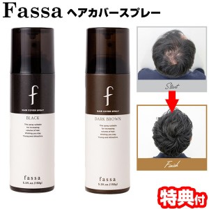 fassa ファッサ ヘアカバースプレー 150g 薄毛 白髪隠しスプレー 地肌をカバー 白髪かくし 白髪染め 黒髪用 ブラック やや茶色っぽい髪用