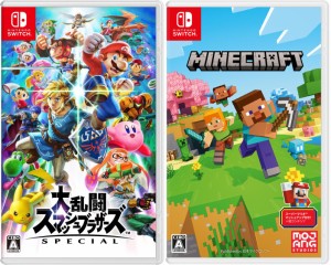 【お買い得セット】【送料無料(ネコポス)・即日出荷】【新品】Switch「大乱闘スマッシュブラザーズ SPECIAL」+「Minecraft」セット 05088