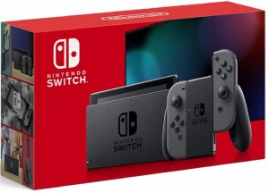 【送料無料】【中古】Nintendo Switch ニンテンドースイッチ 本体 Joy-Con(L)/(R) グレー(バッテリー持続時間が長くなったモデル)（箱説