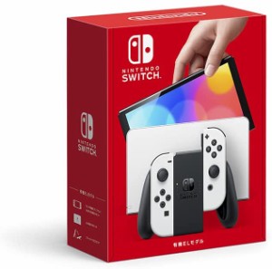 【訳あり】【送料無料】【中古】Nintendo Switch 本体 Nintendo Switch(有機ELモデル) Joy-Con(L)/(R) ホワイト ストラップ色ランダム