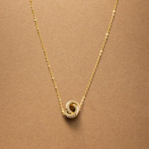 【ゆうパケットOK】ステンレス製 ネックレス 金属アレルギー レディース ショート チェーン キュービックジルコニア スクエアビジュー ダ