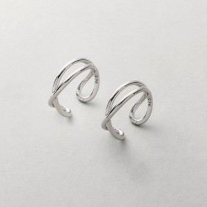 【ゆうパケット送料無料】シルバー925 カフイヤリング フープイヤリング 金属アレルギー silver925 sv925 刻印あり レディース イヤーカ