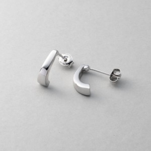【ゆうパケット送料無料】シルバー925 ピアス 金属アレルギー silver925 sv925 刻印あり レディース メンズ カーブライン 大人 シンプル
