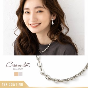 【ゆうパケットOK】ネックレス 金属アレルギー ニッケルフリー 18kコーティング レディース ショート マリンチェーン アンカーチェーン