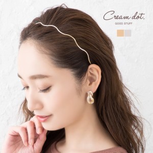 【ゆうパケット送料無料】カチューシャ 大人 ヘアバンド レディース 細い ヘアアクセサリー メタル マット ウェーブライン 大人 上品 エ