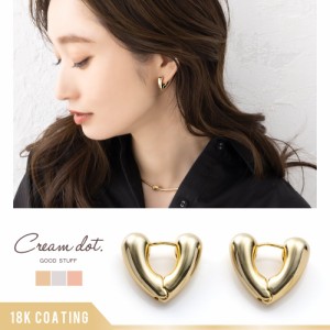 【ゆうパケットOK】ピアス フープピアス レディース 中折れ キャッチレス 開閉式 ハート メタル ぷっくり 隠れハート ドロップ 大人 シン