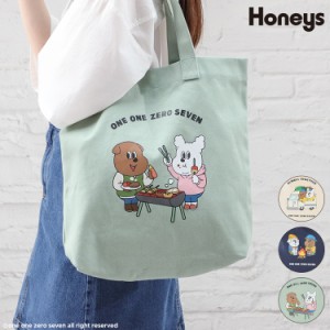 トップス トートバッグ キャンバスバッグ イラストプリント 可愛い SALE Honeys ハニーズ １１０７（イルイルゴンチル）／トート