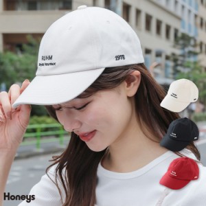 帽子 キャップ ベースボールキャップ ロゴ 綿 ツイル サイズ調整 レジャー アウトドア SALE Honeys ハニーズ 配色ロゴキャップ