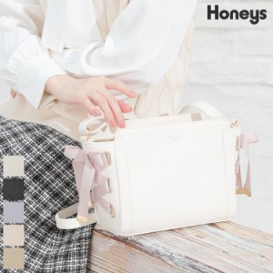 バッグ ショルダーバッグ リボン フェイクレザー 可愛い 甘め ガーリー 量産型 Honeys ハニーズ レースアップショルダー