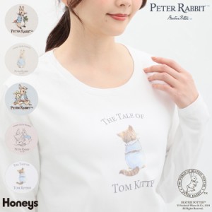 トップス Tシャツ カットソー 長袖 イラスト 可愛い 綿１００％ コットン Honeys ハニーズ ピーターラビット(TM)／Ｔシャツ