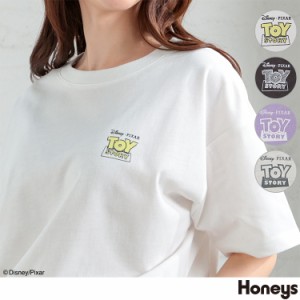 トップス 半袖 Tシャツ ロゴ 大人 キャラクター レディース トイストーリー ピクサー SALE セール Honeys ハニーズ トイ・ストーリー／ゆ