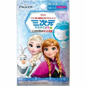 三次元マスク 子ども用 アナと雪の女王 5枚入【興和】【メール便８個まで】