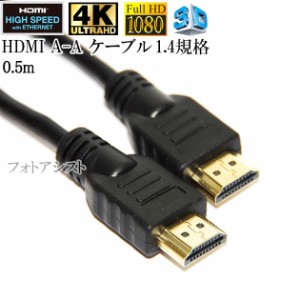 【互換品】FUNAI フナイ対応  HDMI ケーブル 高品質互換品 TypeA-A  1.4規格  0.5m  Part 1 イーサネット対応・3D・4K　送料無料【メール