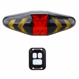 自転車用テールライト 左折右折ウインカー ブレーキ SOS警告灯 事故防止 LEDウインカーライト ワイヤレスウインカー RBLIN01