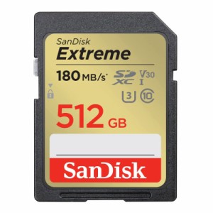 SanDisk Extreme SDXCカード 512GB UHS-I U3 V30 R:180MB/s W:130MB/s 4K Ultra HD対応 SDSDXVV-512G-GNCIN 海外パッケージ品 送料無料 