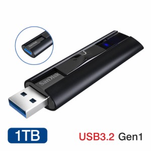 USBメモリ 1TB SanDisk サンディスク  ExtremePro USB3.2 Gen1 R:420MB/s W380MB/s スライド式 アルミ筐体SDCZ880-1T00-G46 海外パッケー