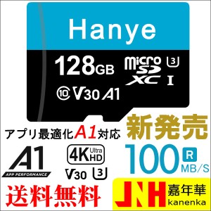 ポイント10倍！microSDXC 128GB Hanye R:100MB/s Class10 UHS-I U3 V30 4K UltraHD A1対応【V】Nintendo Switch/DJI OSMO/GoPro/Insta360