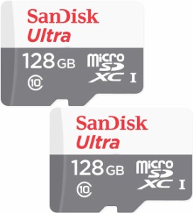 【2個セット】microSDカード microSDXC128GB 100MB/s SanDiskサンディスク UHS-I U1Class10 マイクロSDカード海外パッケージ Nintendo Sw