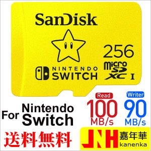 microSDXC 256GB for Nintendo Switch SanDisk サンディスク UHS-I  U3 R:100MB/s W:90MB/s SDSQXAO-256G-GN3ZN マイクロSDカードmicroSD