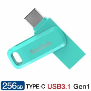 USBメモリ 256GB SanDisk サンディスク USB3.1 Gen1 USB-A/Type-C 両コネクタ搭載 R:150MB/s 回転式SDDDC3-256G-G46G  海外パッケージ ネ