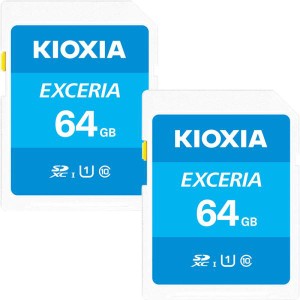 2個セットお買得 SDカード SDXCカード 64GB Kioxia EXCERIA UHS-I U1 超高速100MB/S Class10 海外パッケージ ポイント消化