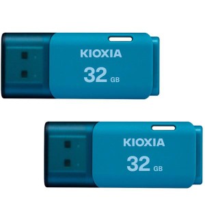 2個セット USBメモリ32GB Kioxia USB2.0 TransMemory U202 Windows/Mac対応 日本製 海外パッケージ 送料無料 ネコポス送料無料 ポイント